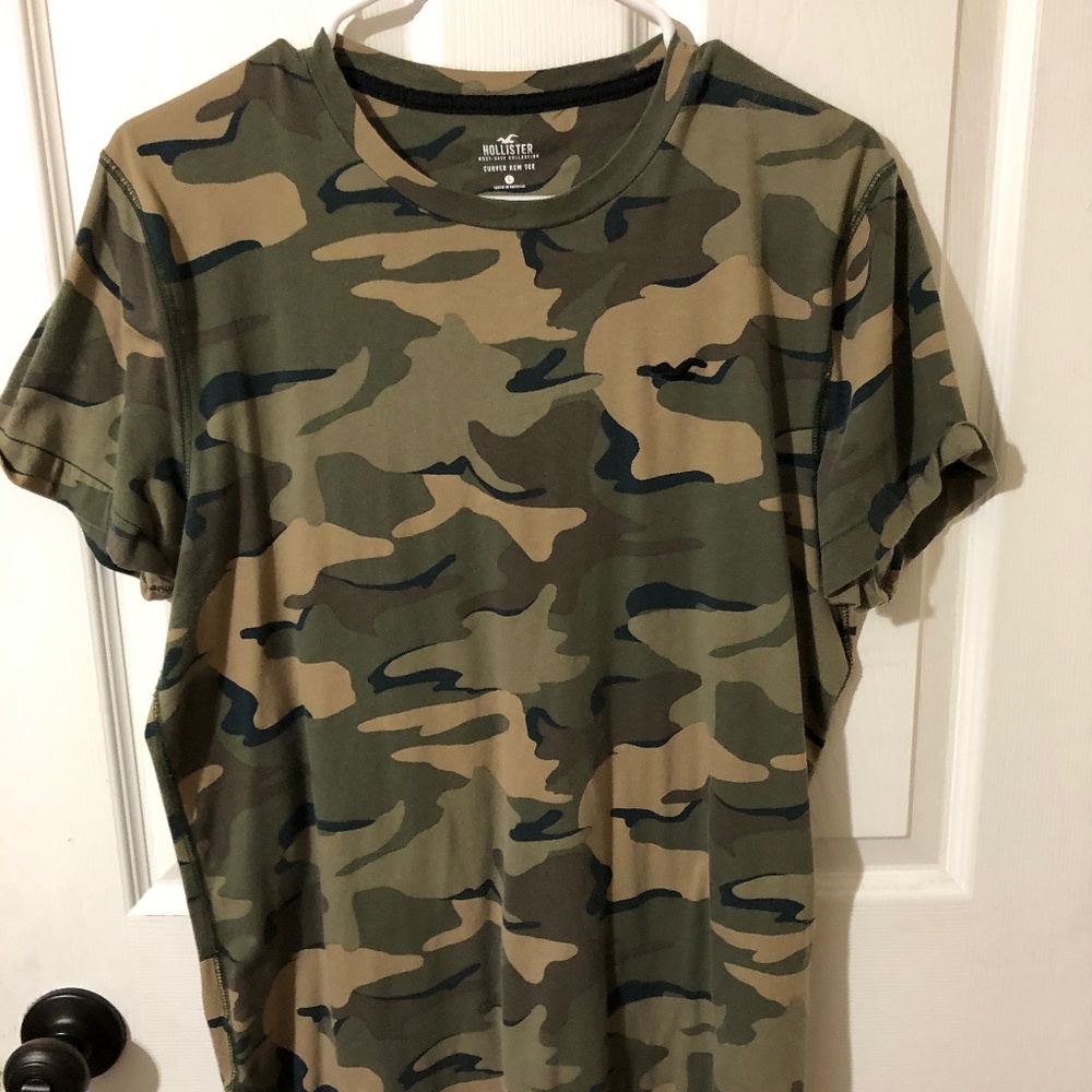Camo Curved Hem Shirt